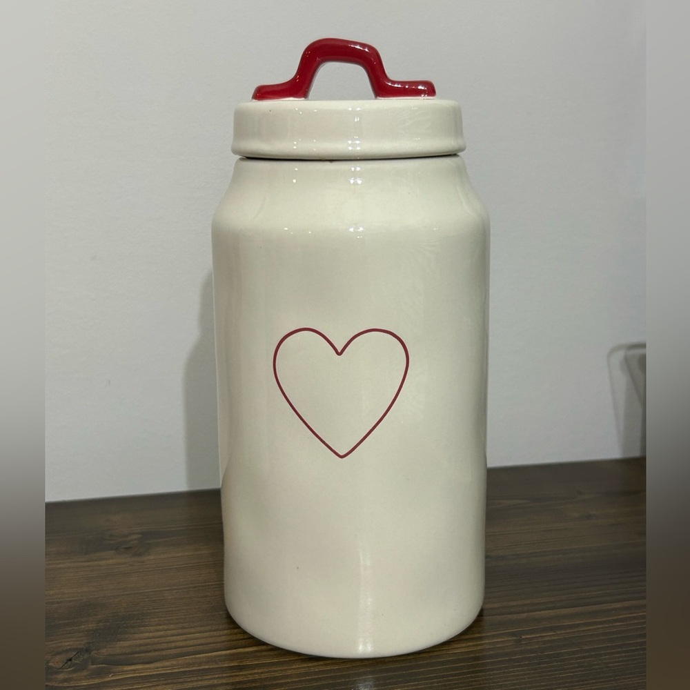 Rae Dunn Heart Tall Canister